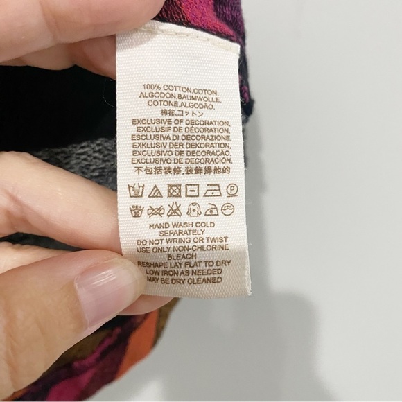 FREE PEOPLE Vintage Stripe Swing Tank Boho Hippie Embroidered Folklore Size XS - Picture 8 of 10